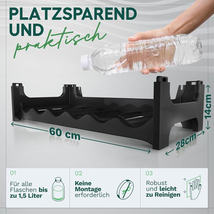 Produktbild Novaliv Weinregal für 72 Flaschen | Flaschenregal schwarz | Regal stabilem Kunststoff (Schwarz, 12) (72 Fl.)