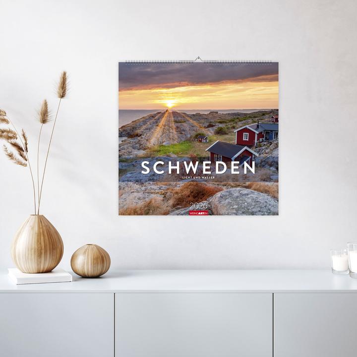 Produktbild Schweden Kalender 2026 - Licht und Wasser (48 x 46 cm, Deutsch)