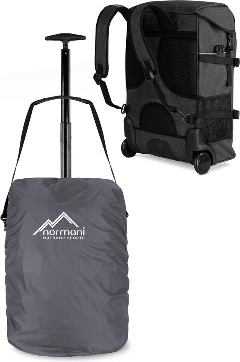Normani Rucksack mit Trolleyfunktion 37 L und Regenüberzug - 8839 (37 l, Handgepäck (bis 50l))
