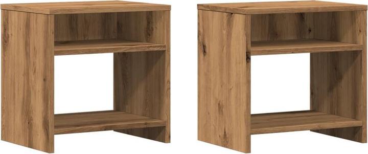 VidaXL Nachttisch Nachtschrank Nachtkommode 2 Stk. Artisan-Eiche Holzwerkstoff (40 x 30 x 40 cm)
