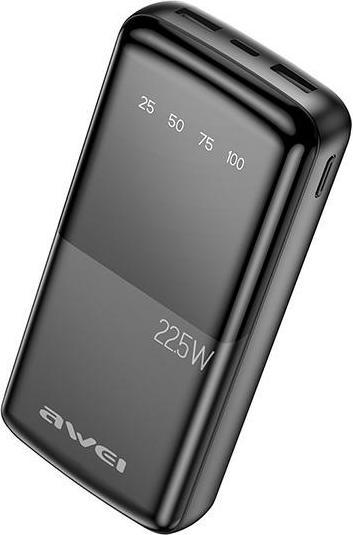 Produktbild Awei PowerBank P13K 20000mAh 22.5W czarny/black Digital Display (20000 mAh, 22 W, 22.50 Wh)