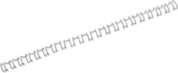 Actual product image GBC Binder back wire, 8 mm, 21 rings, silver