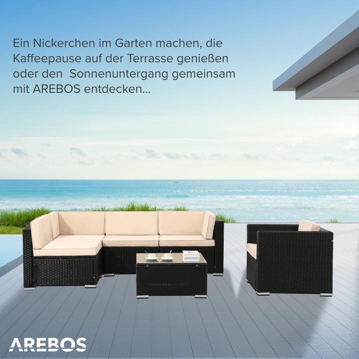 Produktbild Arebos Polyrattan Sitzgruppe