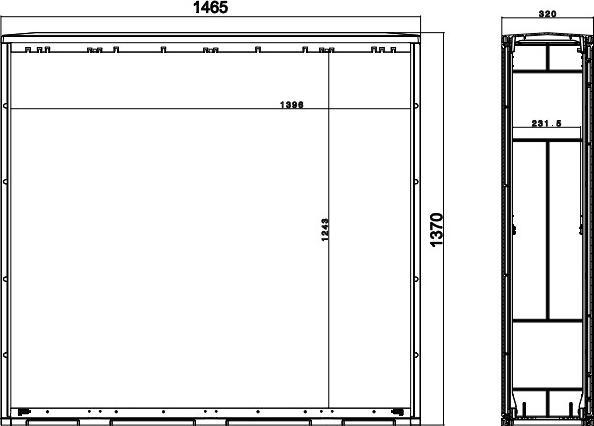 Produktbild GSAB Normkabelverteilerschrank (146.50 cm, 130 cm)