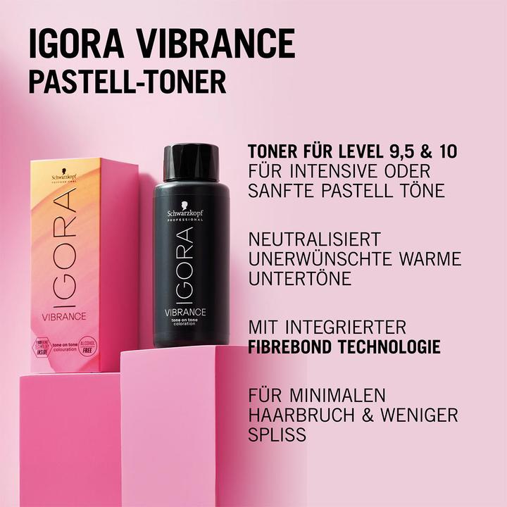 Image du produit Schwarzkopf Professional IGORA VIBRANCE Tone On Tone Coloration (10-91 Violet Cendré Soft Toner)