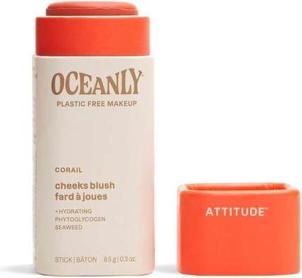 Actual product image Attitude Oceanly Plastic-Free Lightweight Blush Stick Titanium Dioxide-Free (Titanium Dioxide-Free)