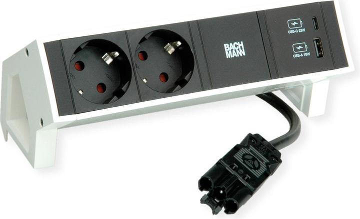 Actual product image Bachmann DESK2 2xCEE7/3 1xUSB A&C 22W (2 x, CEE 7/3, 0.20 m)