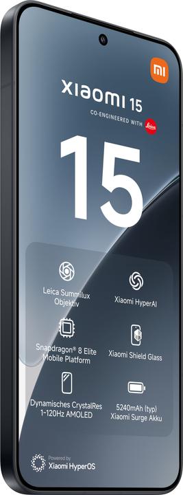 Actual product image Xiaomi 15 (512 GB, Black, 6.36", Dual SIM, 50 Mpx, 5G)