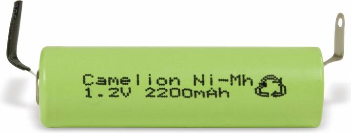 Produktbild Camelion NiMH Akku Mignon (AA) mit 2200mAh und U-Lötfahne im Kunststoffmantel (1 Stk., AA, 2200 mAh, Akku)