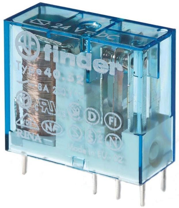 Actual product image Finder DPDT miniature PCB relay,8A 12Vdc coil