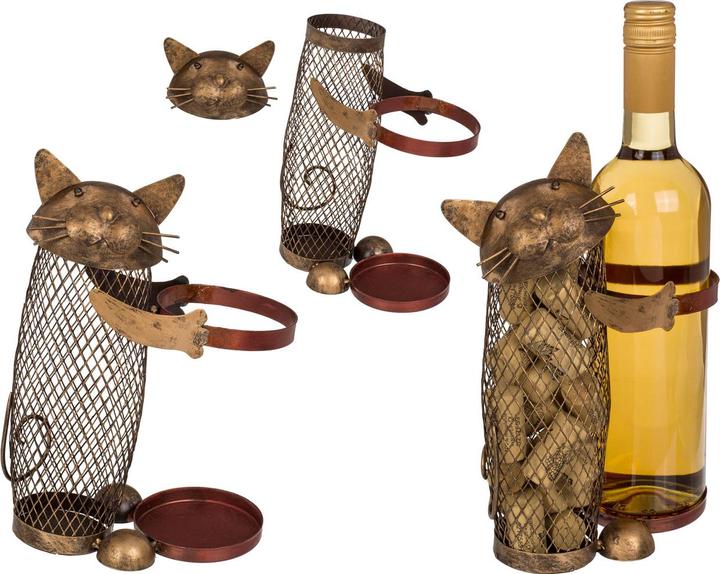 Actual product image Out of the blue Bottle holder cat (Wine bottle holder)