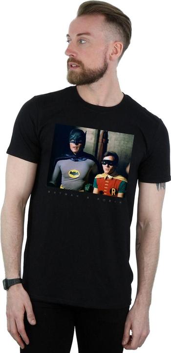 Actual product image Mens Batman TV Series Dynamic Duo Photograph T-Shirt (4XL)