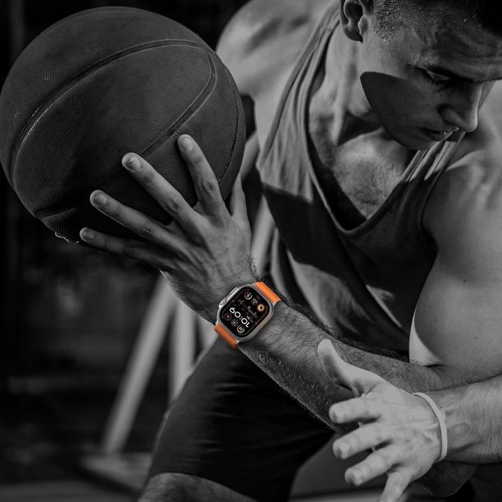 Produktbild 4Kom Nylon Clasp for Apple Watch 44/45/46/49mm - Orange
