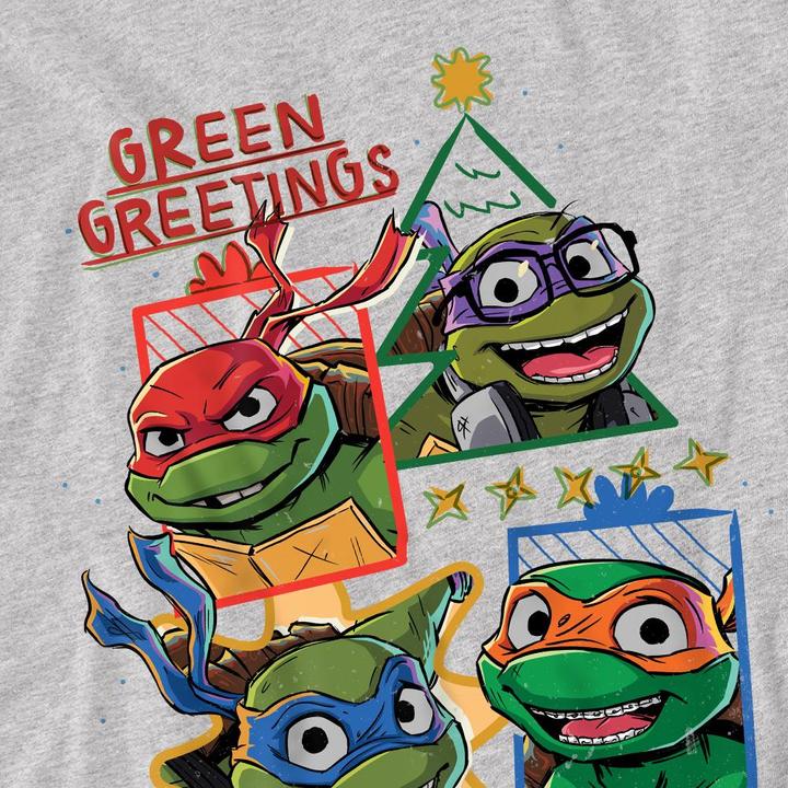 Produktbild Teenage Mutant NT Green Greetings TShirt weihnachtliches Design (4XL)