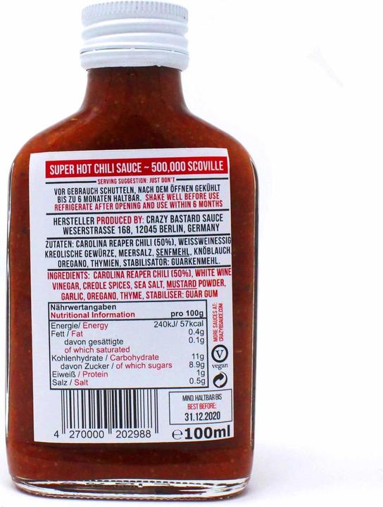 Produktbild Crazy Bastard Sauce Superhot Reaper (100 ml) - Scharfe Sauce (270 g)