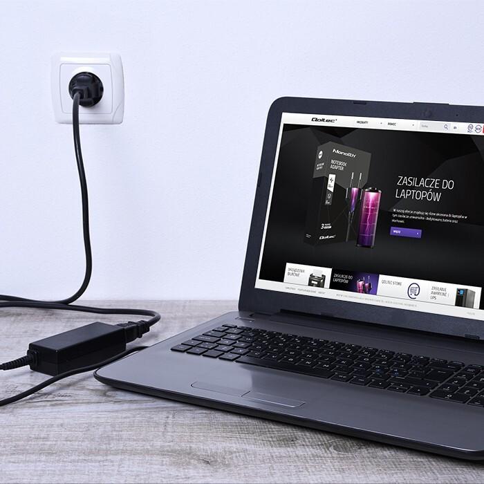 Produktbild Qoltec 51115 Power adapter for ACER 65W| 19V| 5.5* 1.7| 3.42A|+ power (65 W)