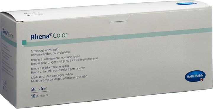 Rhena Color Elastische Binden 8cmx5m gelb offen