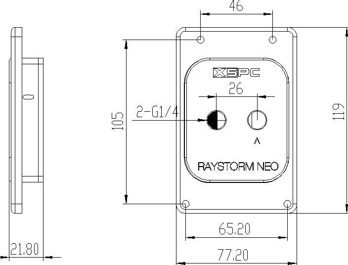 Actual product image XSPC RayStorm Neo CPU Cooler for AMD sTR4