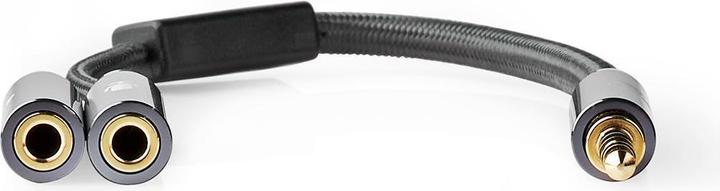 Produktbild Nedis Stereo-Audiokabel - 3.5 mm Stecker - 3.5 mm Buchse - Vergoldet - 0.20 m - rund - Anthrazit/G (0.20 m, 3.5mm Klinke (AUX))