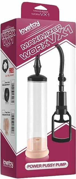 Actual product image Lovetoy Penis Pumo Maximizer Worx VX1 Vagina 20 cm
