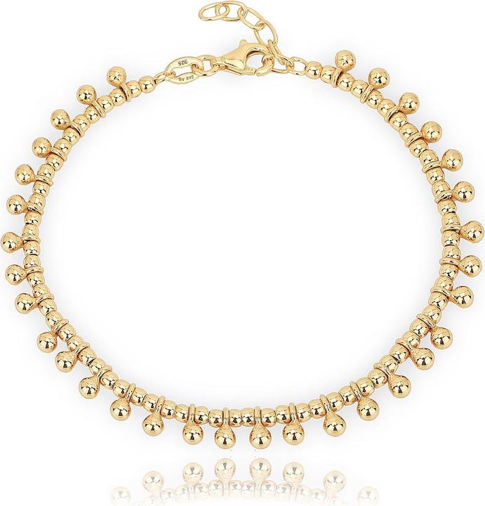 Leyda Armkette Kugelanhänger (19 cm, Silber 925, vergoldet 750 / 18 K Gold)