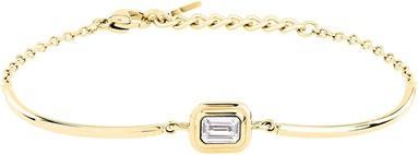 Trussardi Elegantes vergoldetes Armband mit Zirkon T-Design Tjaxa23