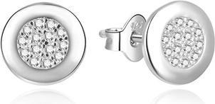 Beneto Glittering silver earrings with zircons AGUP2318L (L)