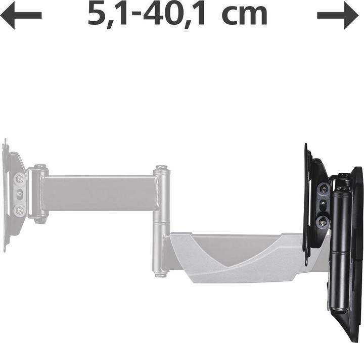 Produktbild Hama TV-Wandhalterung, schwenkbar, neigbar, ausziehbar, 66 cm (26") bis 25 kg (Wand, 25.98", 25 kg)