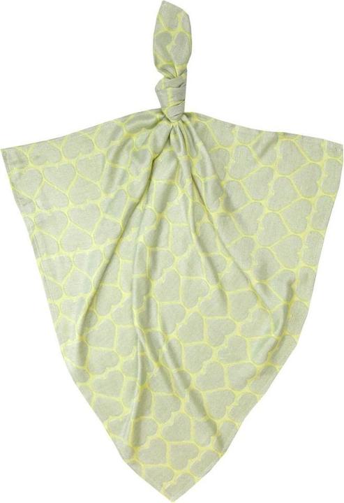 Texpol bamboo muslin square Colorful Dreams 120x120 cm heart yellow (TEX000143) (120 cm, 120 cm)