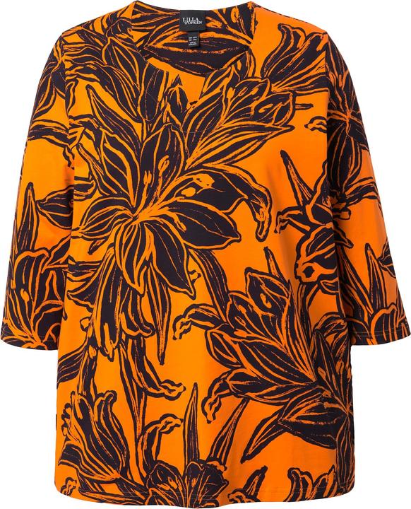 Produktbild Ulla Popken Shirt, Blätter, A-Linie, Tunika-Ausschnitt, 3/4-Arm (46, 48)