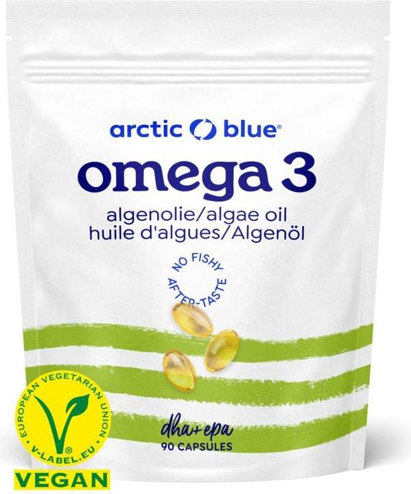 Actual product image Arctic Blue Omega 3 Algae Oil with DHA & EPA Capsules (90 Piece, Capsules, 75 g)