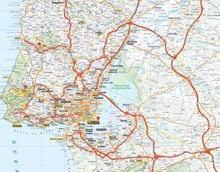 Immagine prodotto Mappa turistica Algarve, Portogallo Sud 1:200.000