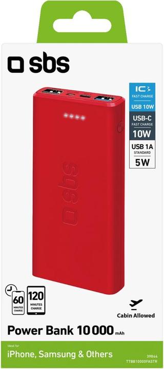Actual product image SBS fast charge with 10,000 mAh and 2 USB (10000 mAh, 10 W, 37 Wh)