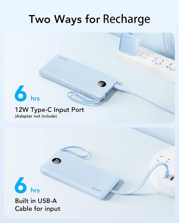 Image du produit Vrurc Banque d'alimentation (10000 mAh, 12 W)