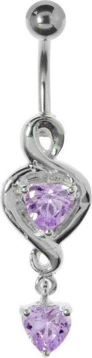 Bijouteria Bauchpiercing (Kristall, Silber 925, Chirurgenstahl 316L)