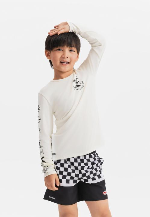Immagine prodotto Olaian UV-Shirt langarm Surfen Kinder 100 Quiver weiss (140)