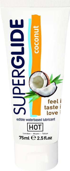 Image du produit HOT Superglide lubrifiant comestible à base d'eau noix de coco 75 ml (75 ml)