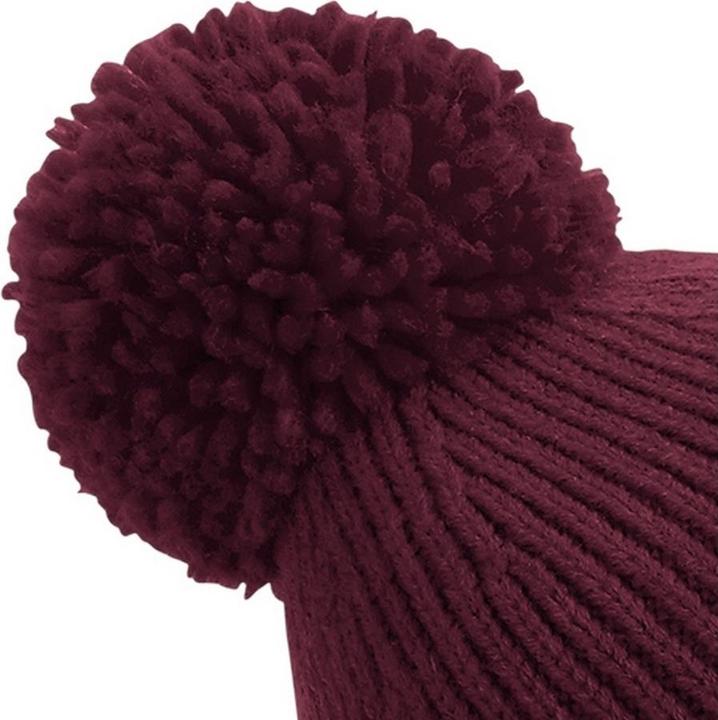 Immagine prodotto Beechfield Cappello con pompon in maglia a coste (Taglia unica)
