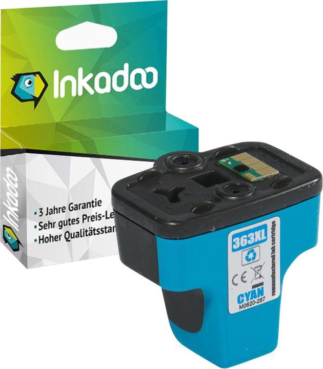 Immagine prodotto Inkadoo Cartucce d'inchiostro compatibili con HP C8771EE / 363 XL Cartuccia d'inchiostro, ciano Ciano (C)