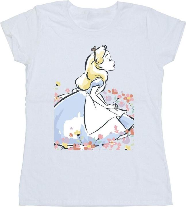 Disney Alice In Wonderland Sketch Flowers TShirt (XXL)