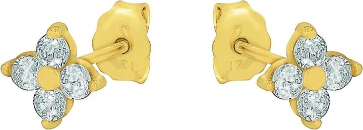 Produktbild zz_ArchivedByPCD_Amor Schmuck_zu_Amor Amor Ohrschmuck für Damen, Gold 375, Zirkonia synth. | Blume (9 ct, Gold 375)