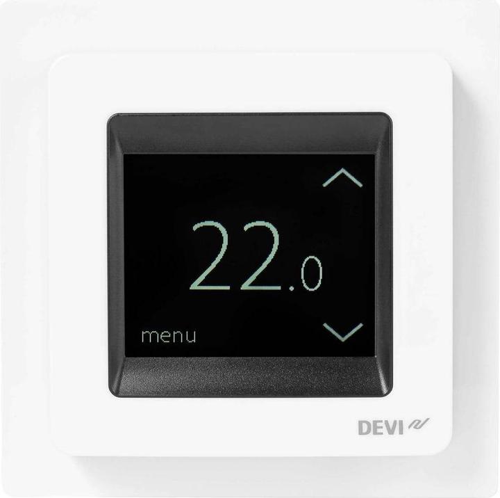 Produktbild Devi DEVIreg Touch polarweiss 140F1071 UP Uhren-Thermostat 16A, 230V mit Rahme