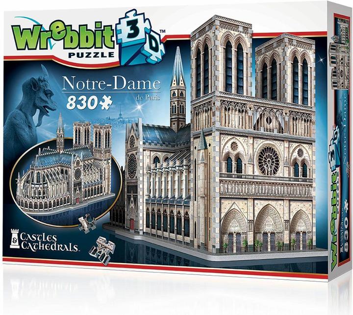 Actual product image Wrebbit 3D Castles & Cathedrals: Notre-Dame de Paris (830 pieces) (830 pieces)