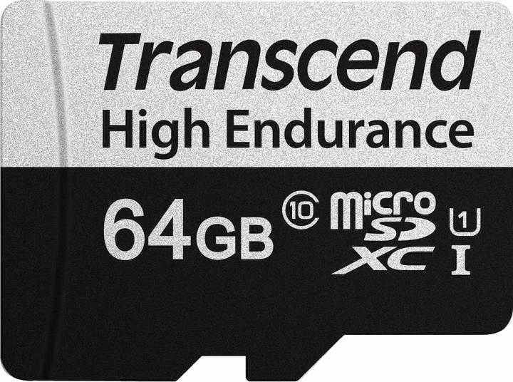 Produktbild Transcend microSDXC 350V 64GB Class 10 UHS-I U1 (64 GB, microSDXC, U1, UHS-I)