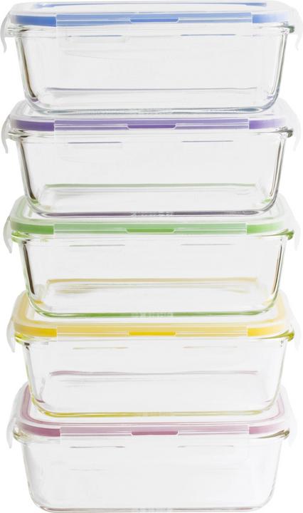 Actual product image Pebbly Set of 5 storage jar w. plastic lid, 850 ml (0.85 l)