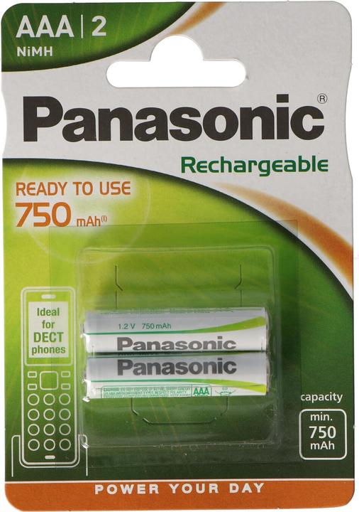 Produktbild Panasonic Rechargeable DECT (2 Stk., AAA, 750 mAh)