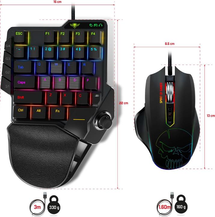 Actual product image Spirit Of Gamer XPERT G900 keyboard and mouse set (CH, Cable)