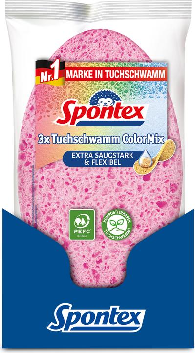 Actual product image Spontex Cloth sponge colour mix 3-pack (3 pcs.)