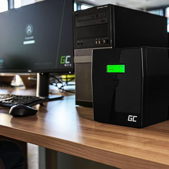 Actual product image GreenCell 600VA 360Wovervoltage protection 230V Black (0.60 VA, 360 W, Line-interactive UPS)