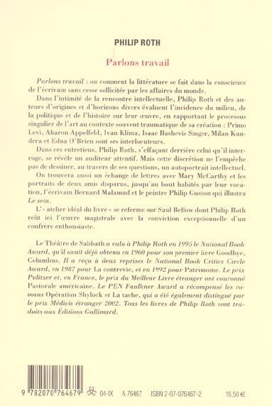 Produktbild Parlons travail (Französisch, Roth Philip, 2004)